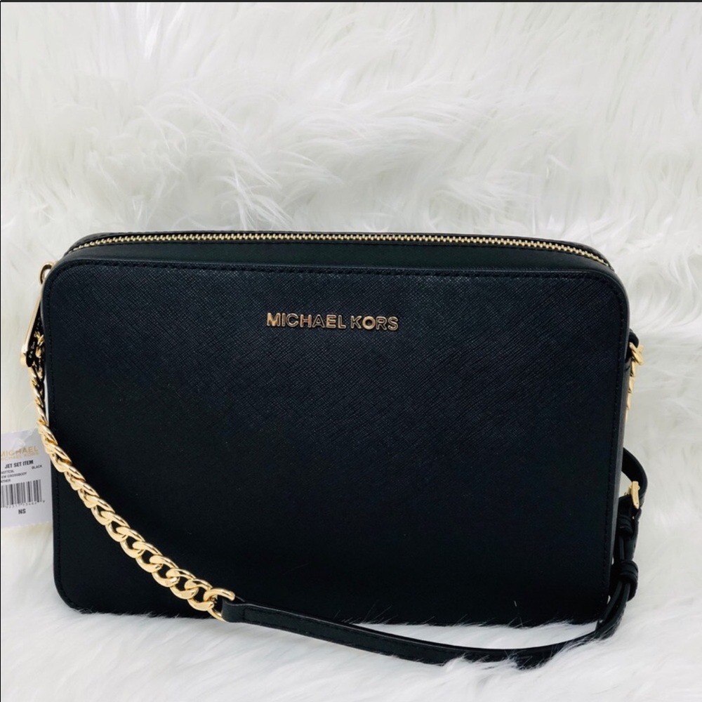 NWT Michael Kors Jet Set crossbody black - Picture 4 of 8